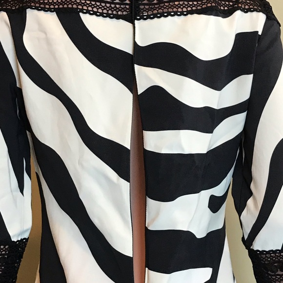 Naeem Khan Zebra Stripe Dress Exclusive - Picture 7 of 9